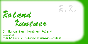 roland kuntner business card